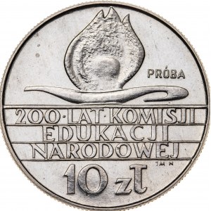 10 zł 1973, KAGANEK OŚWIATY, 200 LAT KEN, PRÓBA NIKIEL