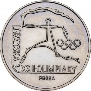 20 zł 1980, IGRZYSKA MOSKWA 1980 biegacz z płomieniem olimpijskim, PRÓBA NIKIEL