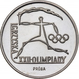 100 zł 1980, IGRZYSKA MOSKWA 1980 biegacz z płomieniem olimpijskim, PRÓBA NIKIEL