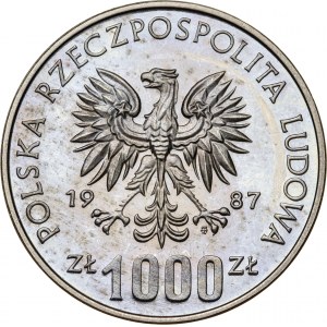 1000 zł 1987, MUZEUM ŚLĄSKIE KATOWICE, PRÓBA NIKIEL