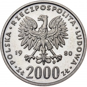 2000 zł 1980, BOLESŁAW CHROBRY POPIERSIE, PRÓBA NIKIEL