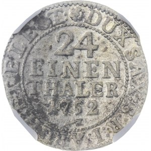 Polska, 1/24 talara 1752, August III 1733-1763 - monety polsko-saskie, Drezno