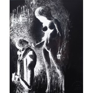 Zdzislaw Beksinski (1929 - 2005), Untitled ( with a woman)
