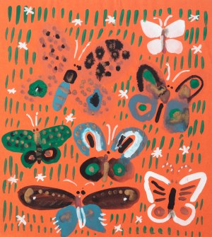 Józef Wilkoń (ur. 1930), Motylki (ilustracja do książki), lata 70. XX wieku