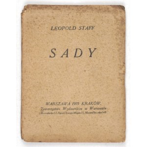 STAFF Leopold – Sady. 1919. Wyd. I