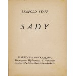 STAFF Leopold – Sady. 1919. Wyd. I