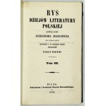 ZDANOWICZ A. - Rys dziejów literatury polskiej. T. 3. Wilno 1876