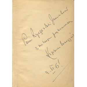 WIERZYŃSKI Kazimierz - Krzyże i miecze [první vydání Londýn 1946] [AUTOGRAF A DEDIKACE].