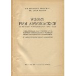 FENICHEL Zygmunt, PEIPER Leon - Muster der Anwaltsschriftsätze zur Zivilprozessordnung, mit Erläuterungen und dem Text der Einführungsbestimmungen der K.P.C., Bestimmungen über Gerichtskosten und Gerichtsvollzieher [1933].