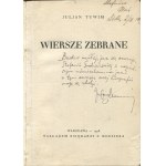 TUWIM Julian - Wiersze zebrane [První vydání 1928] [AUTOGRAF A DEDIKACE PRO STEFANII GRODZIEŃSKOU].
