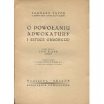PAYEN Fernand - O povolání advokáta a advokátním umění [první vydání 1938].