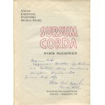 WYSZYŃSKI Stefan - Sursum corda. Eine Auswahl von Reden [1974] [AUTOGRAFIE UND DEDIKATION].