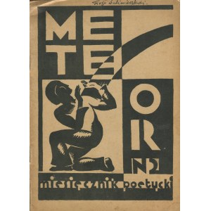 Meteor. Czasopismo poetyckie. Zeszyt drugi z marca 1928 roku [okł. Zbigniew Karpiński]