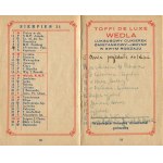 Kalendarzyk na rok 1937. Czekolada E. Wedel