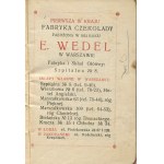 Kalendarzyk na rok 1928. Czekolada E. Wedel