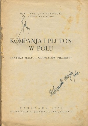 [Militaria] RZEPECKI Jan - Company and platoon in the field. Tactics of small infantry units [1932].