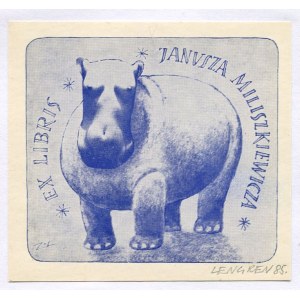 [ekslibris] LENGREN Zbigniew - Ex libris Janusza Miliszkiewicza [sygnowany]