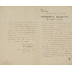 Letter from the Government Commission of Justice to the Court of Peace of Orlovsk County, dated February 1, 1817, regarding Civil Registry Acts [with the signature of Valentine Sobolewski (1765-1831), the Commission's presiding minister].