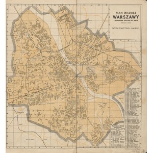 [plan] Plan Wielkiej Warszawy z wymienieniem wszystkich ulic miasta [1938]