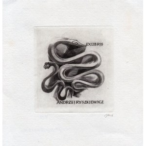 [ekslibris] JAKUBOWSKI Wojciech - Ex libris Andrzej Ryszkiewicz