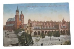 A postcard of Krakow - the Marian church.