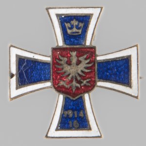 Odznaka w formie krzyża Polski Samarytanin 1914