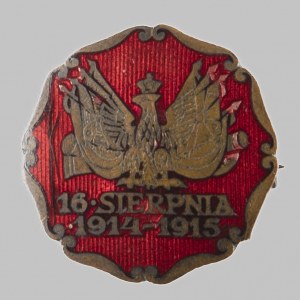 Odznaka w kształcie broszy Naczelny Komitet Narodowy 16 SIERPNIA 1914-1915