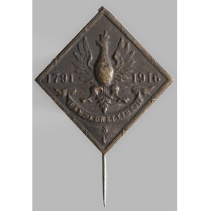 Odznaka pamiątkowa Pamięci Konstytucji 3 Maja 1791-1916 Pam. Konstytucji 3.05