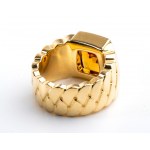 CARTIER: citrine quartz gold band ring