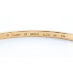 CARTIER, Love collection: rigid golden bracelet with diamonds