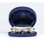 MARIO BUCCELLATI: Daimond gold bangle bracelet and earrings