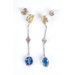 FARAONE: sapphire and diamond demi parure, comprising a necklace and a pair of pendent earrings