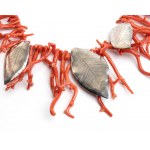 ASCIONE: Mediterranean coral silver necklace