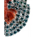 ASCIONE: blu diamond cerasuolo coral dragon shaped gold brooch