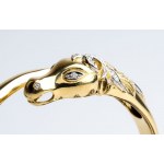 MARIO FONTANA: diamond rigid hoop gold bracelet