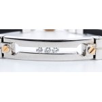BARAKA': diamond rubber gold unisex bracelet.