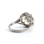 Diamond platinum ring approx. 2.20 ct- 1930s
