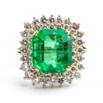 Diamond emerald ring