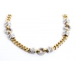 Diamond gold bracelet necklace demi parure