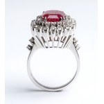 Burma ruby diamond gold ring