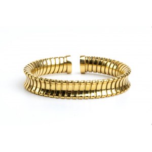 Semi-rigid gold bracelet