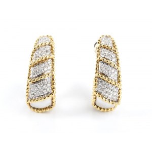 Pair of diamond gold earrings