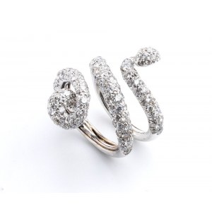 Diamond gold snake ring
