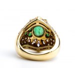 Diamond emerald gold ring