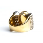 Yellow quartz gold ring