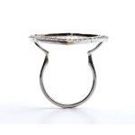 Gold white ring with diamonds