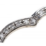 Gold white ring with diamonds