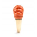 Cerasuolo coral gold band ring