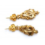 Bourbon gold drop earrings - mid 19th century