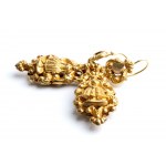 Bourbon gold drop earrings - mid 19th century